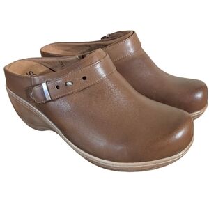 Softwalk Marquette Convertible Clogs in Saddle Colorway Leather sz 9W